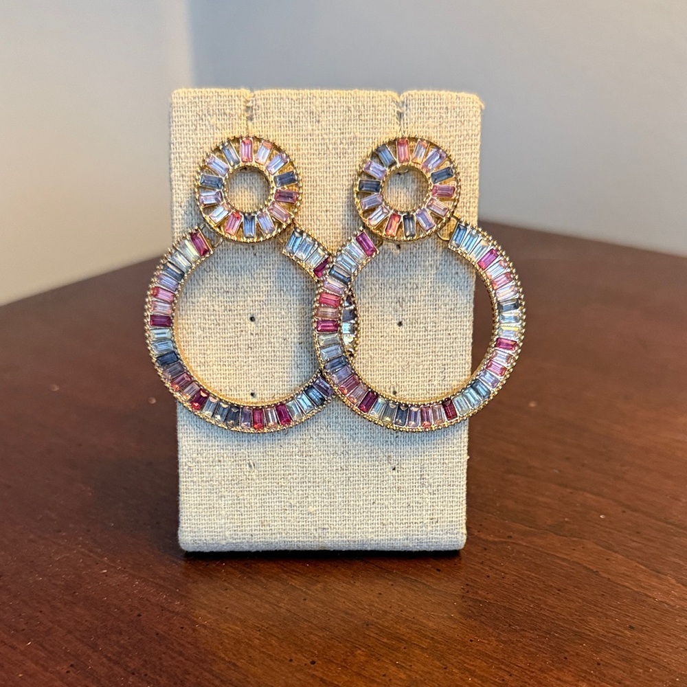 Elegant Multicolor Hoop Earrings